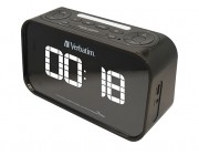 Verbatim - Radio Clock l 1.8" white LED Display l Dual Alarm
